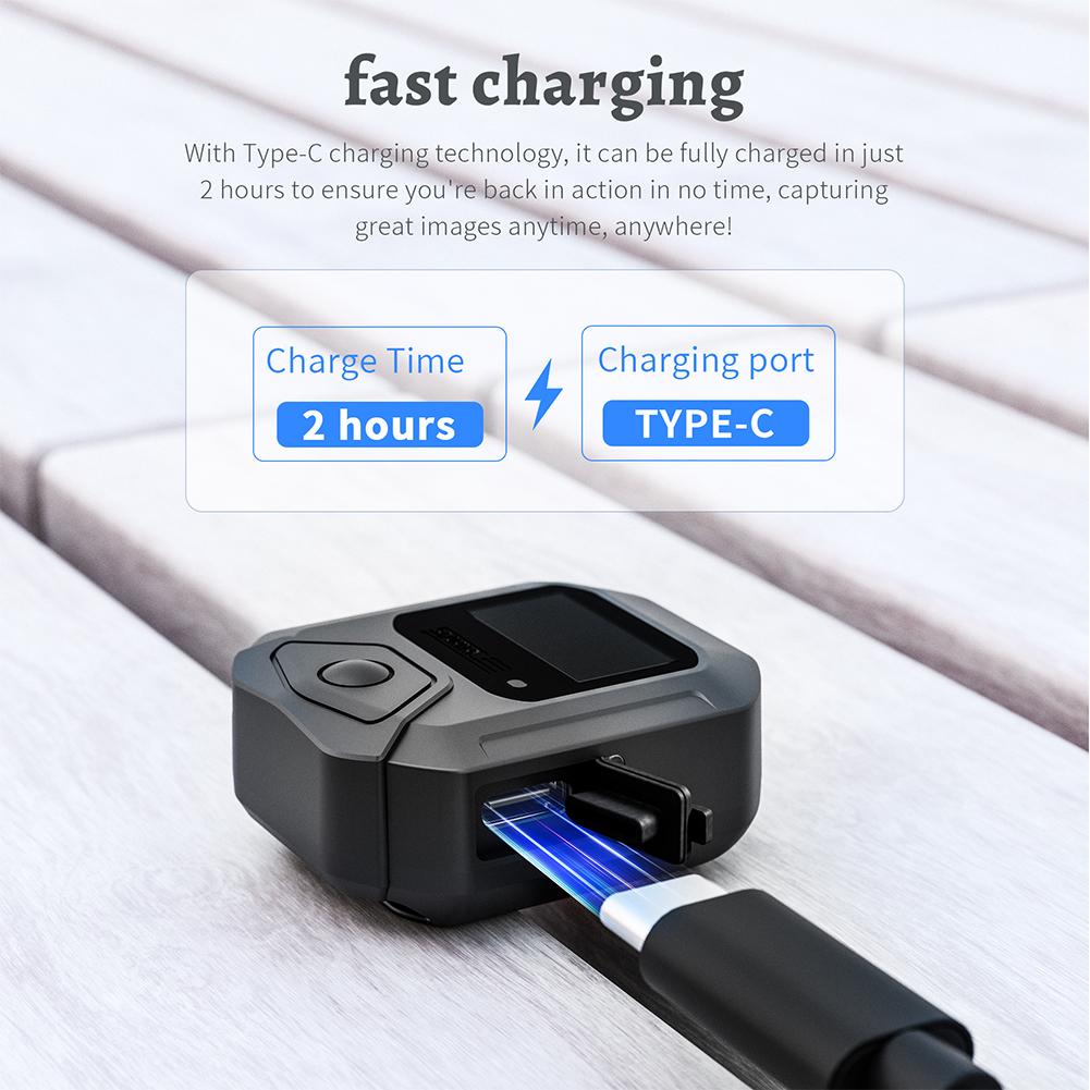 GPS Wireless Bluetooth Remote Control for Insta360 X4/X3 ACE PRO 2/GO 3s Action Camera Handlebar/Wrist Mounted Camera Shutter