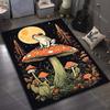 Mushroom and Frog Meditation Print Carpet for Living Room Bedroom Sofa Doormat Decor Area Rugs Non-slip Floor Mat Large Size