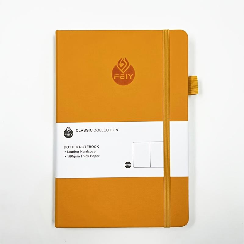 1 Pc A5 Hardcover Imitation Leather Polka Dot Notebook - 224-Page Numbered Writing Journal with 100gsm Bleeding-Free Paper