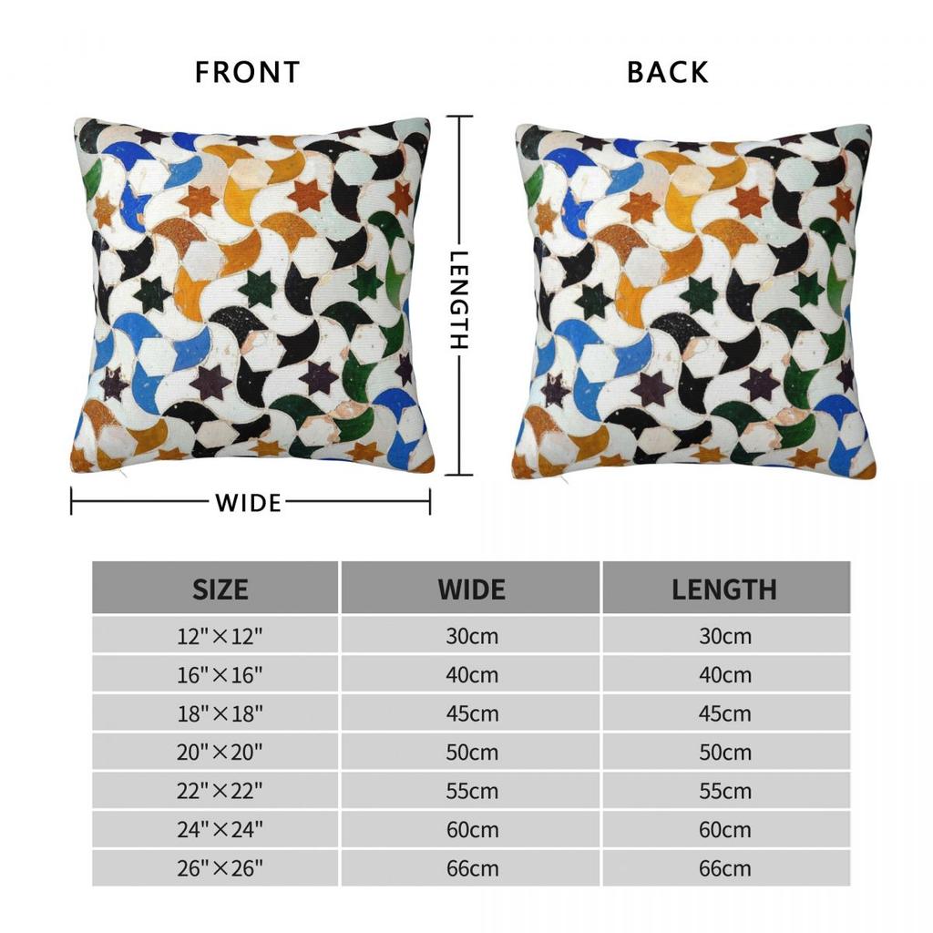 Alhambra Tile Spain Pillowcase Polyester Linen Velvet Creative Zip Decor Pillow Case Car Cushion Cover