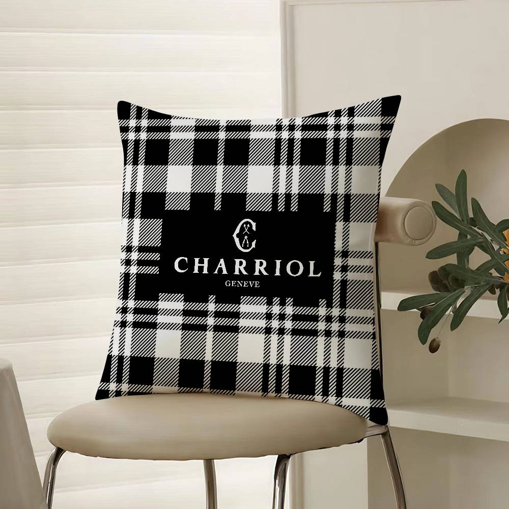 Spiral Pattern Design Charriol Pillow Case Comfort Sofa Bed Silky Elegant Invisible Zipper Decorative Cushion Cover