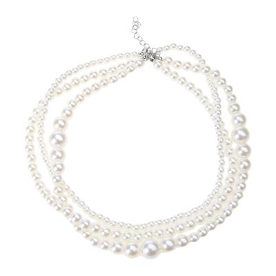 Multi-Layer Pearl Necklace for Women Chokers Elegant Imitation Pearls Neck Chain Wedding Party Jewelry Birthday Gift