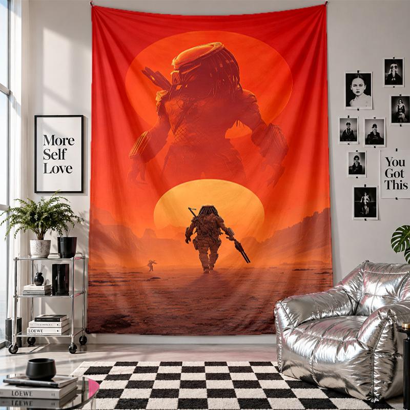 Wall TapestryPredator Art Hanging Cloth Decorative Background Cover for Room Decoration