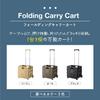 Fuji Boeki Folding Shopping Cart, Beige, 40cm Wide x 30.5cm Deep x 87cm High, Compact, 25kg Load Capacity, Product Code: 86106