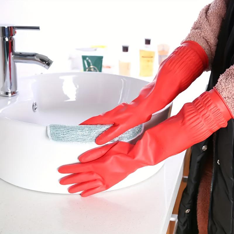 Dishwashing and Cleaning Gloves, Extended and Thickened Cleaning Gloves for Kitchen Chores, Washing, and Laundry, Household Use