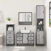 VidaXL Ensemble de meubles de salle de bain 3 pcs Sonoma gris, armoire de salle de bain, armoire de rangement de toilette, 3301053