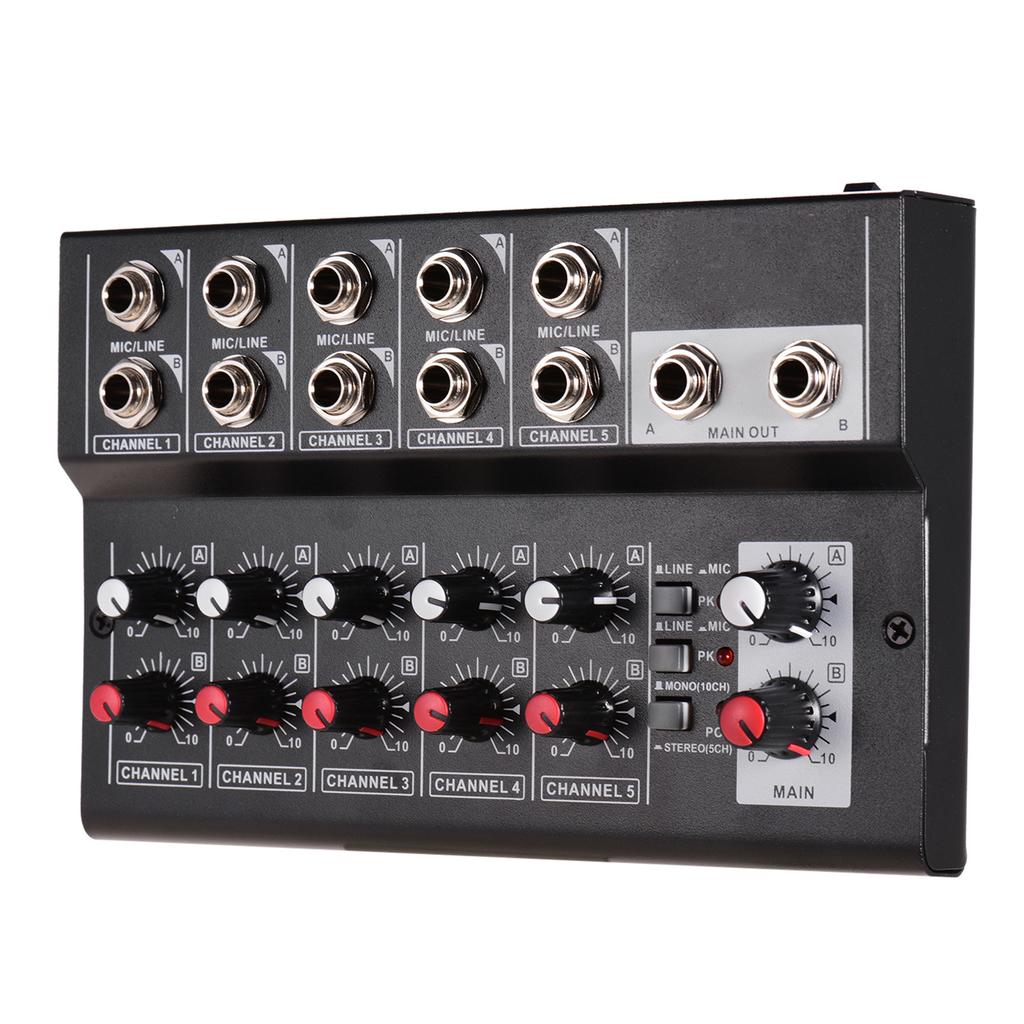 MIX5210 10 Channel Mixing Console Digital Audio Mixer Stereo for Recording DJ Network Live Broadcast Karaoke