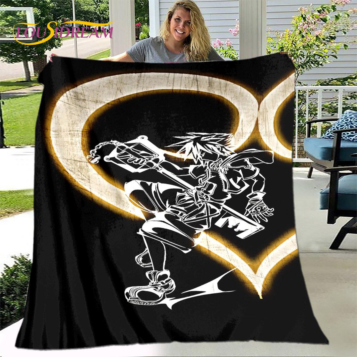 

Kingdom Hearts Game Gamer Soft Plush Blanket,Flannel Blanket Throw Blanket for Living Room Bedroom Bed Sofa Picnic Cover Kids 75x90cm