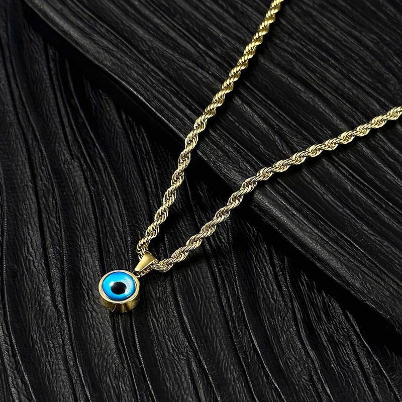 Turecké Hamsa Náhrdelníky se Zlým Okem Pro Muže Ženy Řetízek z Nerezové Oceli Zlatá Barva Přívěsek Choker Náhrdelník Šperky Doplňky Dárek