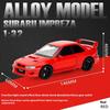 1/32 Scale Subaru Impreza WRX STI Modified Vehicle Alloy Metal Diecast Model Car Sound and Light Pull Back Birthday Gift for Child