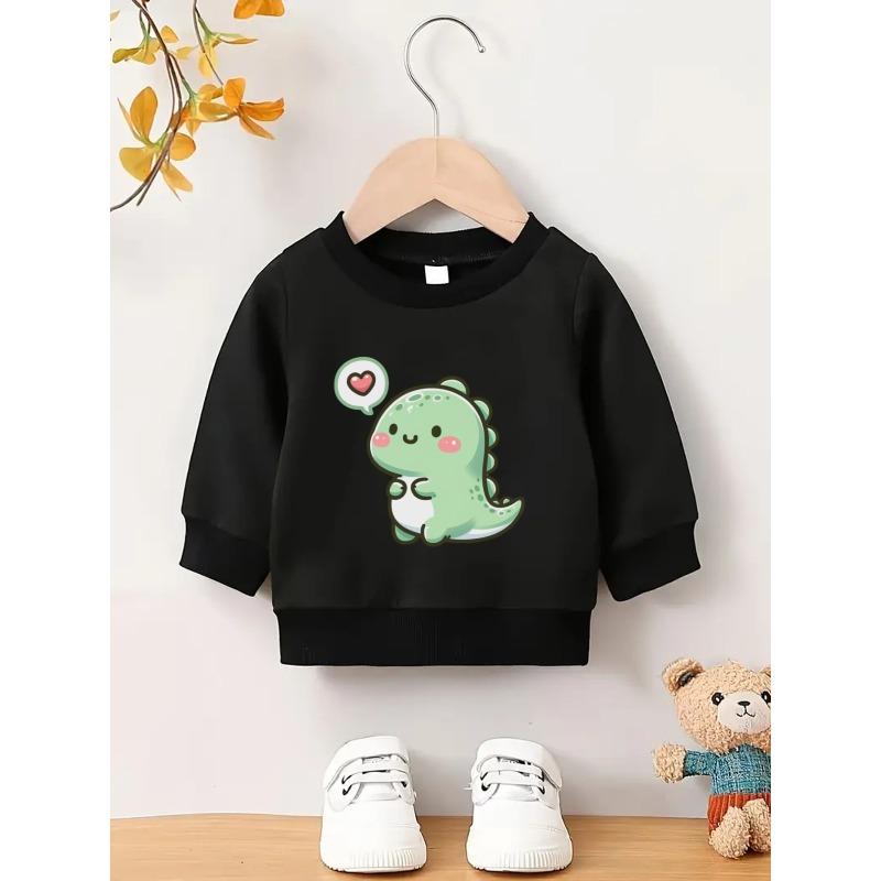 European Size A Brightly Colored Print Pattern, a Comfortable And Skin-Friendly Round-Neck Sweatshirt for Baby Girls, Perfect for Everyday Wear