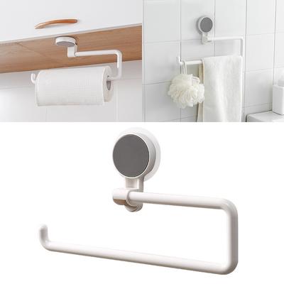 Punch-free Kitchen Paper Holder Sticke Rack Roll Holder for Bathroom Tissue Towel Shelf Organizer