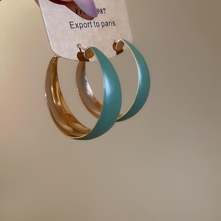 Silbernadel Leopard Harz Geo Runde Ohrringe, Retro Myer Stil, Nischen Design für Frauen