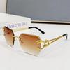 New Style Golden Tiger Head Men's Sun Glasses Square Sun Eyeglasses Fashion Style Women's Metal Material Cut Edge Eyewear Men Women Unisex Design