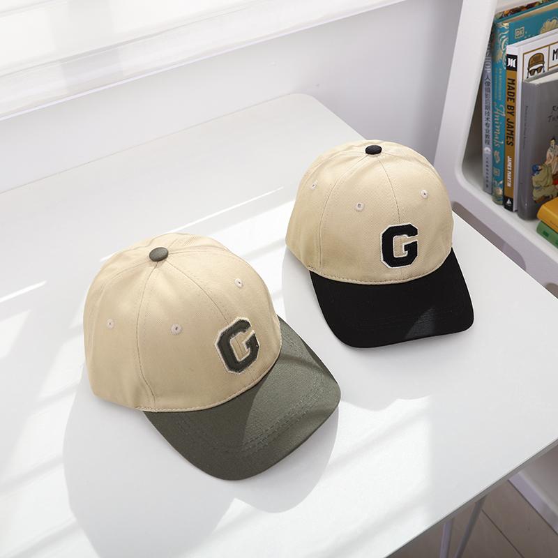 Summer Kids Baseball Cap Letter G Embroidery Peaked Caps for Boys Girls Solid Color Children Adjustable Sun Hat