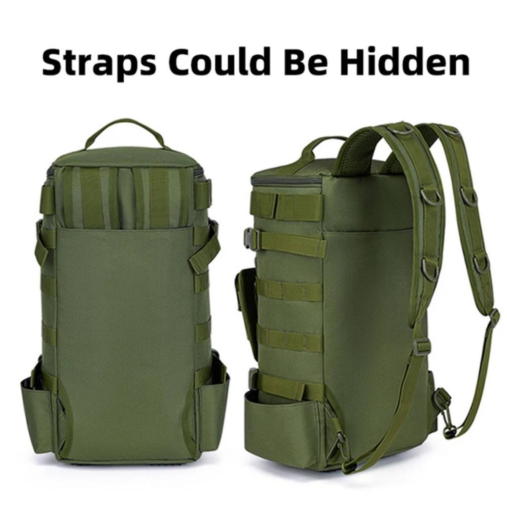 Multifunctional Tactical Fishing Tackle Bag With Rod Holders Fish Equipment Storage Camping Outdoor Large Capacity Backpack