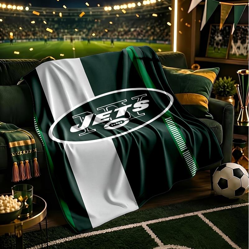 New York Football Logo Blanket Lightweight Flannel Bedding Blanket Perfect for Travel, Camping, Living Rooms, Offices, Sofas, Fan Christmas Gift