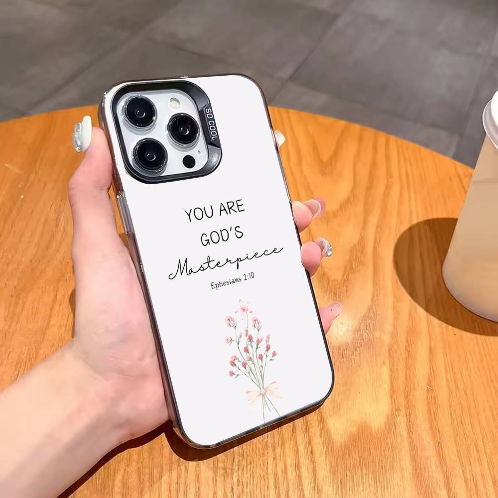 

J-Jesus B-Bible Verse Phone Case For iPhone17,16,15,14,13,12,11,Pro,MAX White Matte Shockproof Cover iPhone12