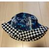 Used Bucket Hat Checkered Pattern Bikini Girl Pattern Checkered Bucket Hat