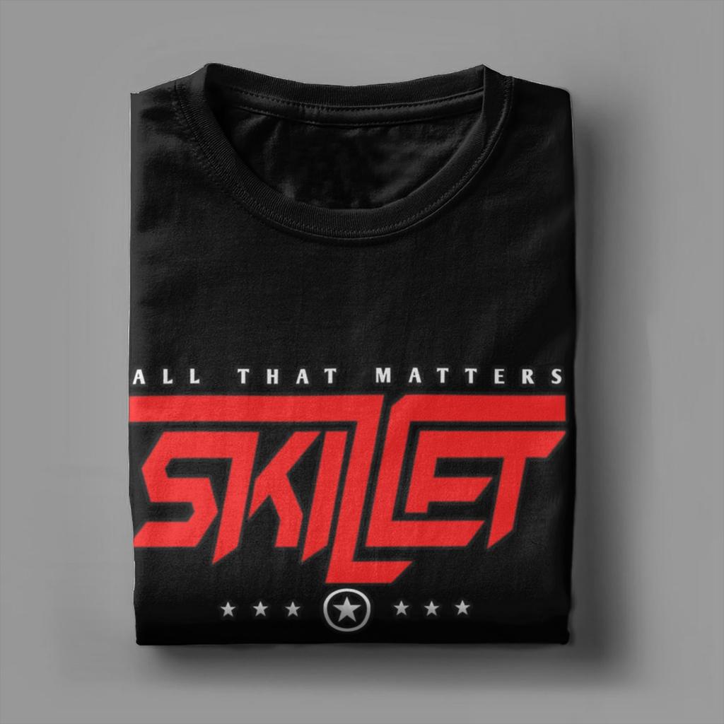 Skillet Band T-Shirt Men Humor Cotton Tees O Neck Short Sleeve T Shirts Clothing Anime Summer Personality T-shirt