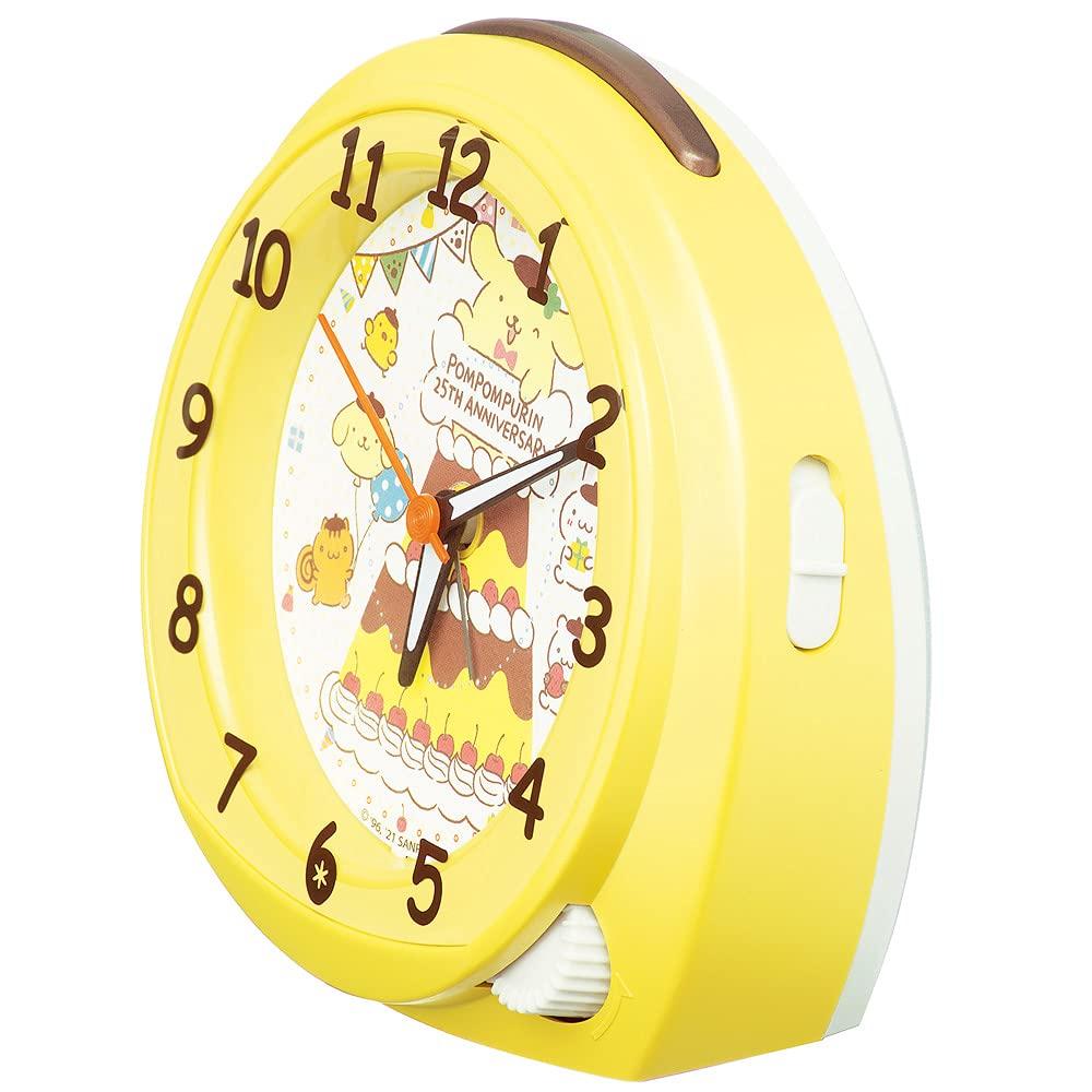 Seiko Clock Alarm Clock Table Clock Character Sanrio Pompompurin Yellow Pearl CQ804Y 114×130×77mm