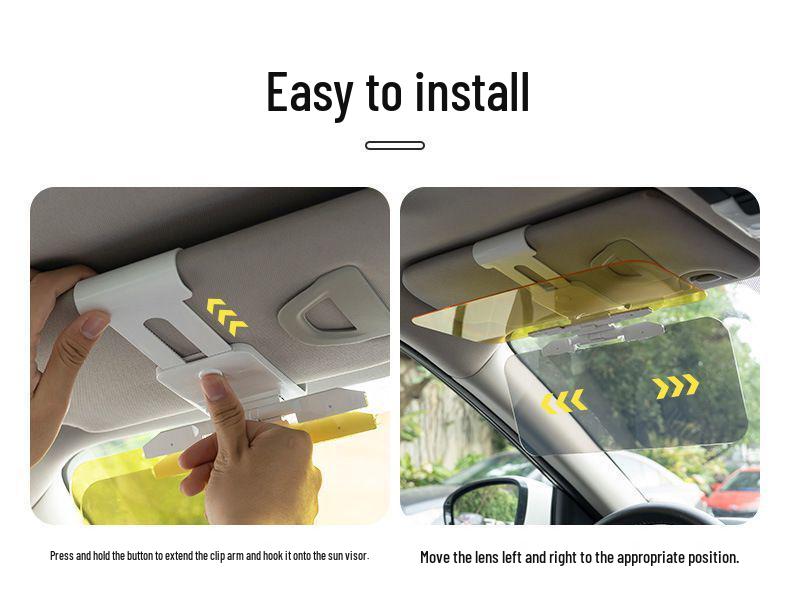 Car Night Vision Anti-Glare Sun Visor: Day/Night Anti-Dazzle Mirror