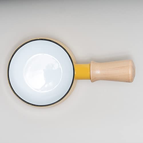 Pearl Metal Milk Pan, 3.9 inches (10 cm), Enamel, Enamel, Yellow, Petitto HB-5066