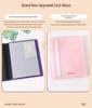 4-Pocket Solid Color PP Card Storage Album with Elastic Band, Large Capacity for Game Cards or Photos - Holds 160 Cards