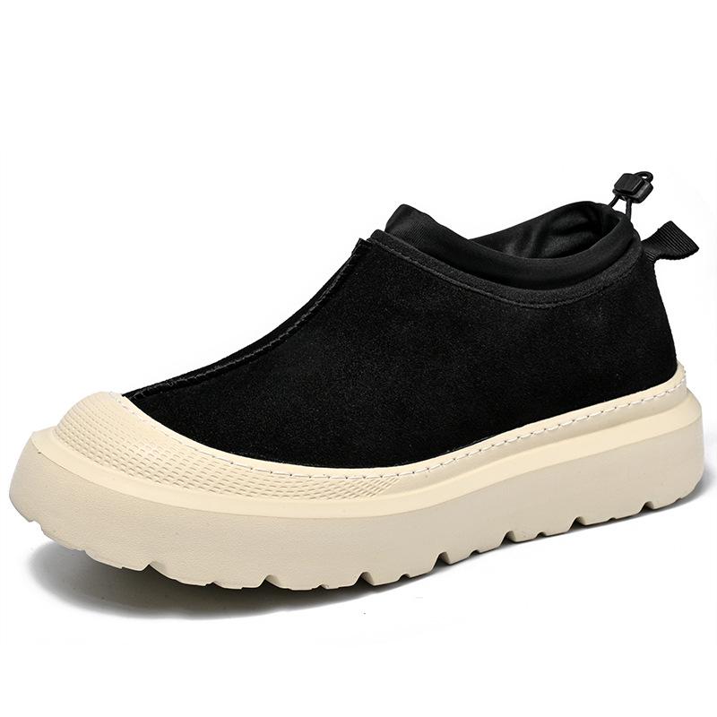 Unisex Winter Couple Snow Boots: Fashionable Thick Sole Lace-Up Casual Shoes with Plus Velvet for Women