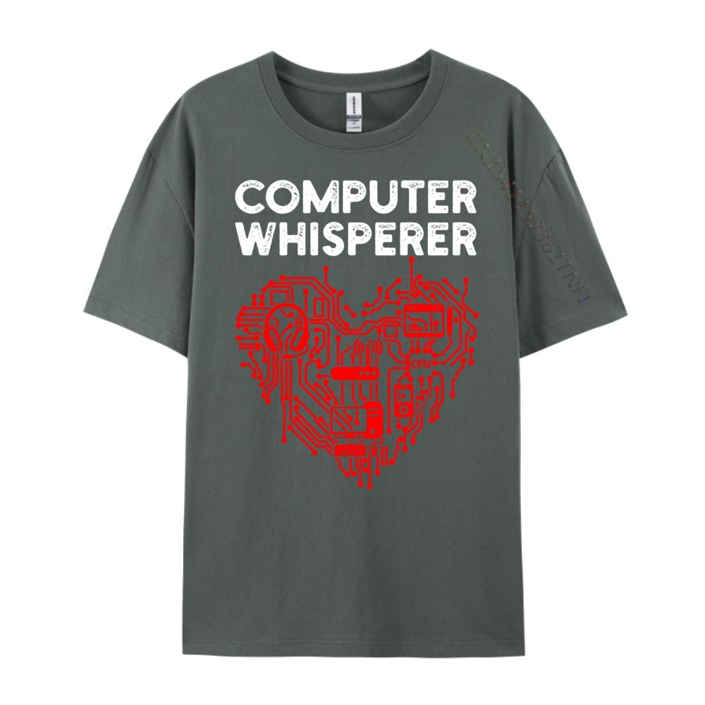 Funny It Heart Computer Whisperer Brand Clothing Mens Clothing Outdoor Oversized T Shirt Graphic T Shirt Comfortable