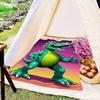 Dinosaur Print Flannel Throw Blanket Thick Heavy Weight Soft Cozy for Bed Napping Air Conditioning Full Coverage Gift