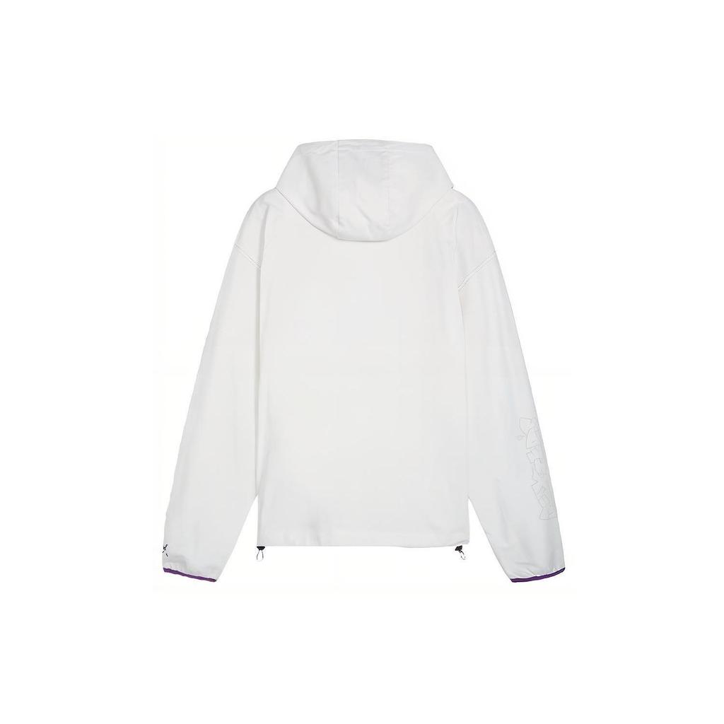 Puma X Dexters Laboratory Collaboration Logo Design Casual Loose Long Sleeve Jacket Men Jacket White 625334-01