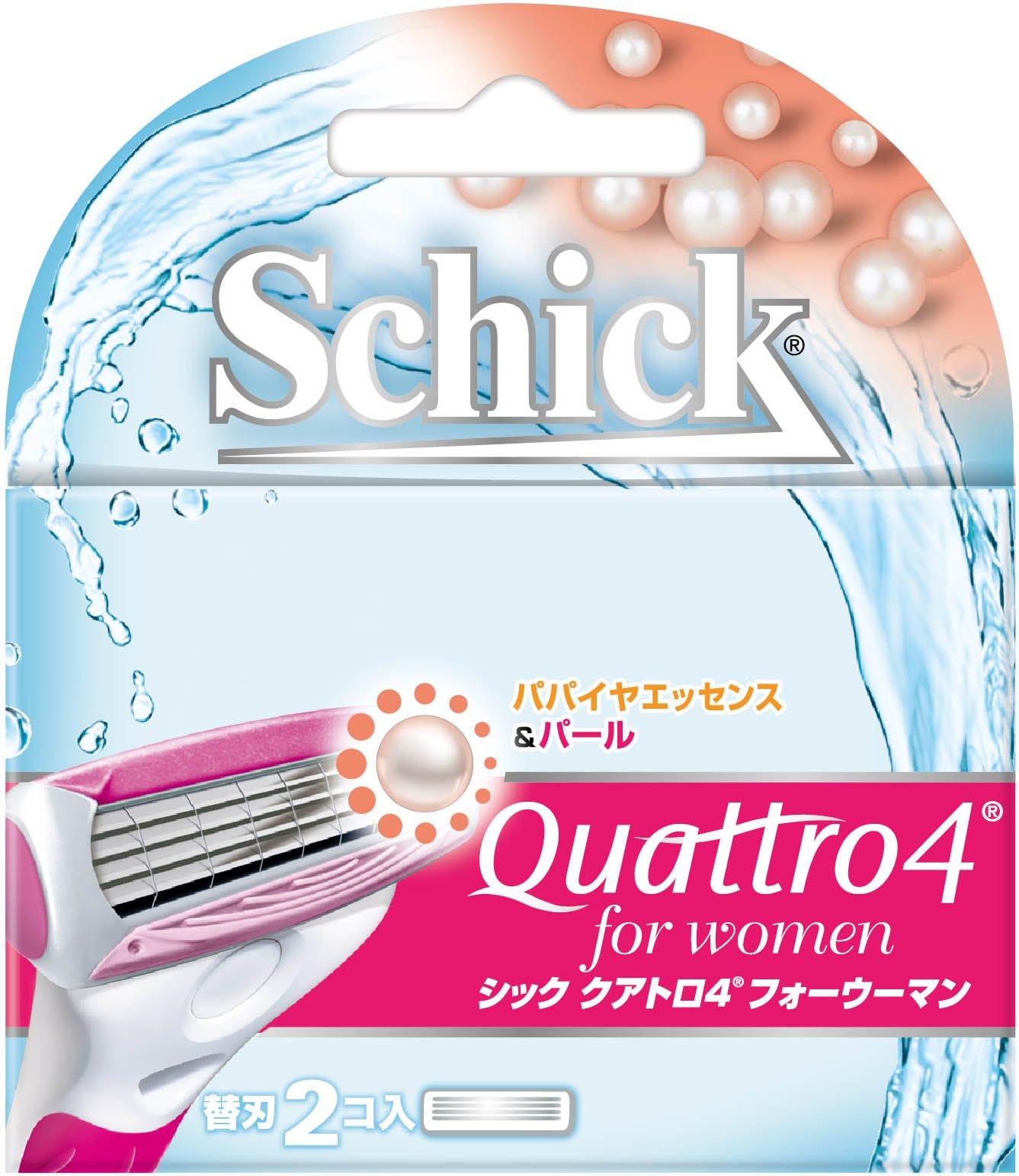 

Бритва Schick Quattro 4 для женщин со сменными лезвиями (2 куска) Женский