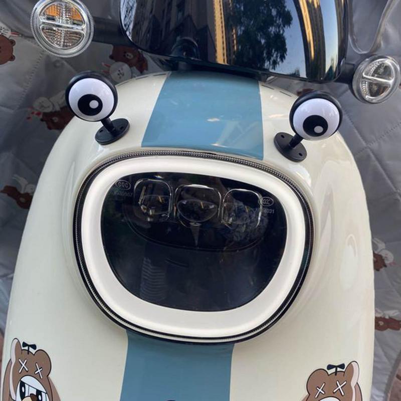 Funny Motorcycle Helmets Cute Decor Cartoon Cute Eyes Decoration For Electric Car Scooter Motorcycle Acsessories