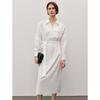 ELLE Women's Hollow V-Neck Shirt Dress