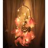 Handmade  Feathers Night Light Car Wall Hanging Room Home Decor