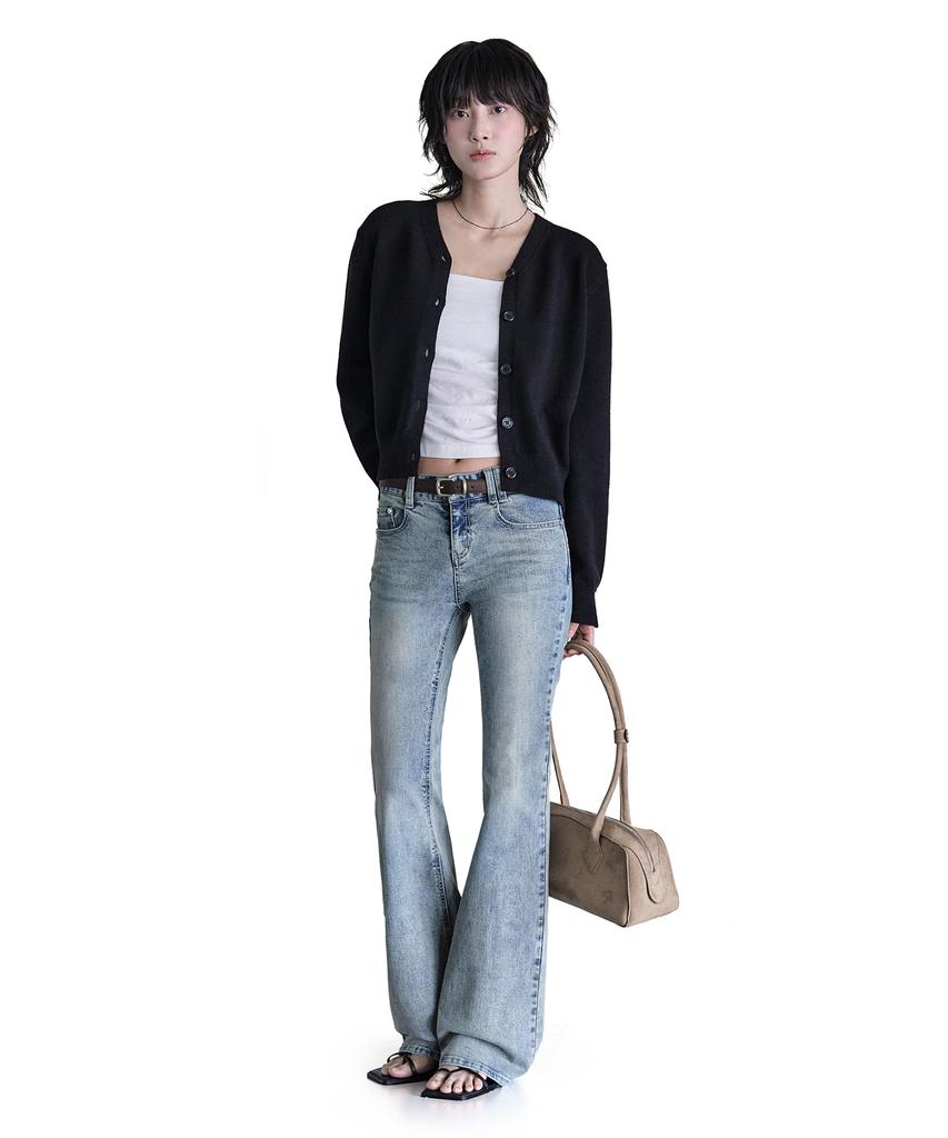 Deketeuumeon Signature Slim Low Rise Flared Jeans Dcwpt006Lblueb