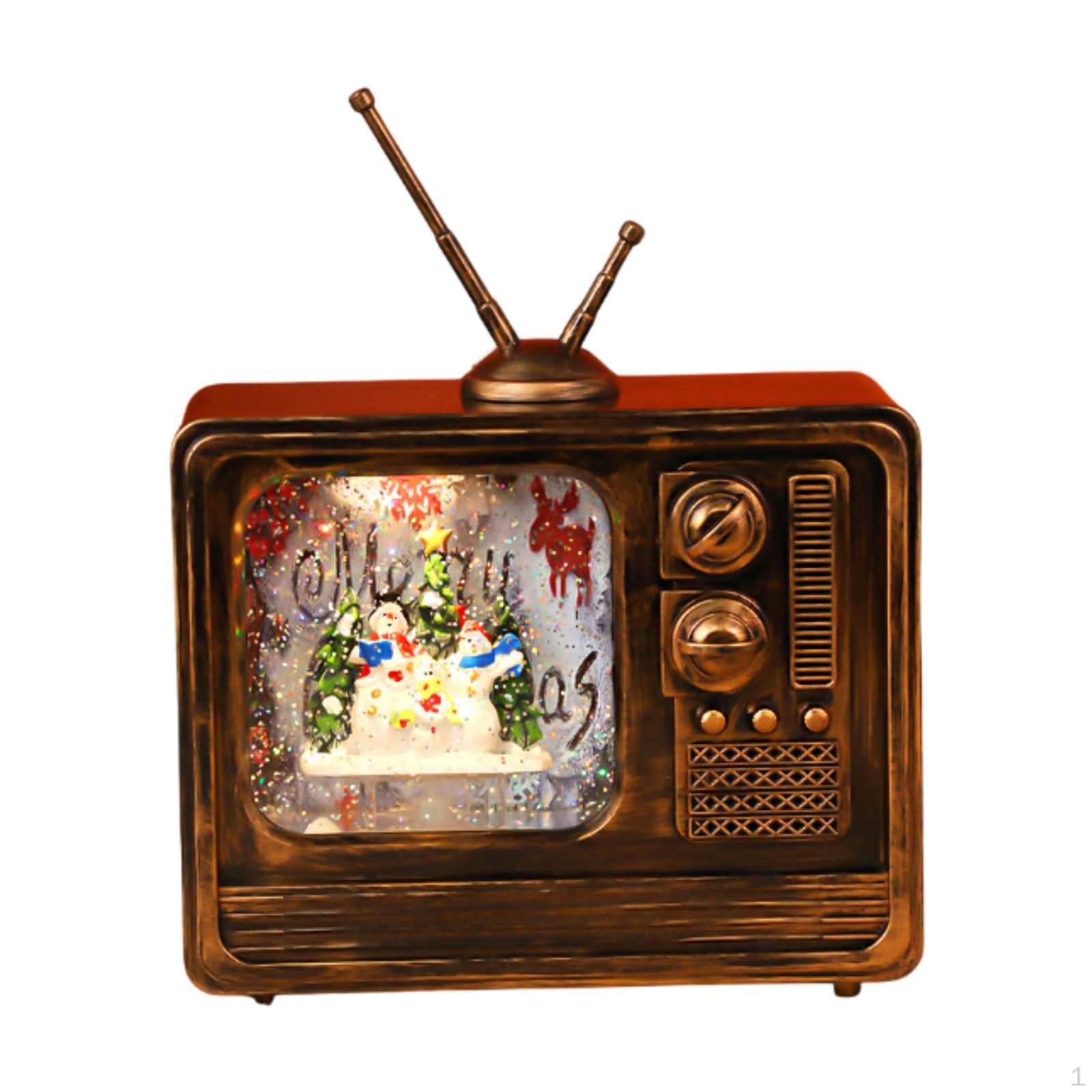 

Рождественская музыкальная шкатулка с подсветкой, снежный шар, настольное украшение, ночь, Рождество style D