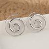 Spiral Earrings, Simple Rustic Handmade Tribal Thick Spiral Hoop Swirl Coil Women or Men Earrings