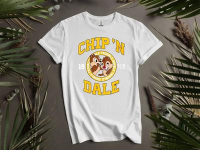 Chip N Dale Collegiate 1947 T Rescue Rangers Hoodie T-shirt Heren Dames Unisex AD93
