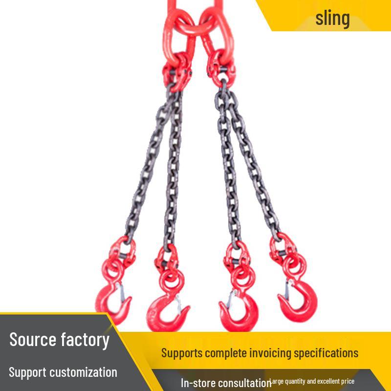 

Single, Double, and Four-Leg G80 Chain Sling Set with Hooks and Clamps for Lifting