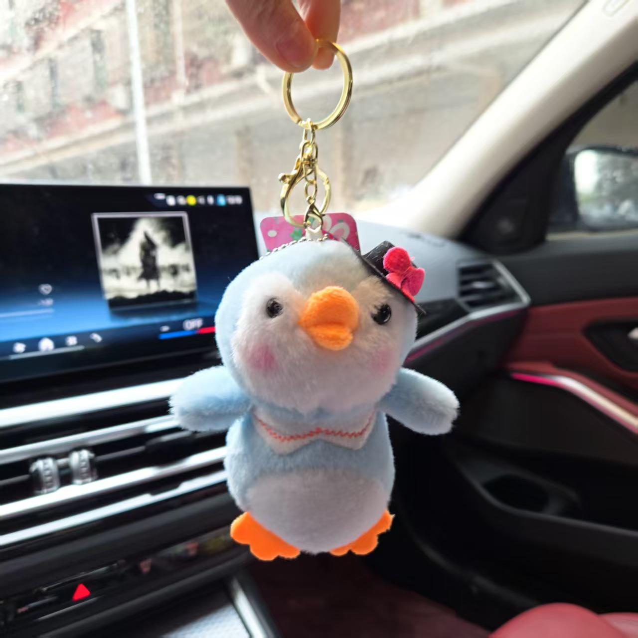 

Очаровательный плюшевый кулон-брелок в виде пингвина, мультяшный шарм для рюкзака Bead Chain
