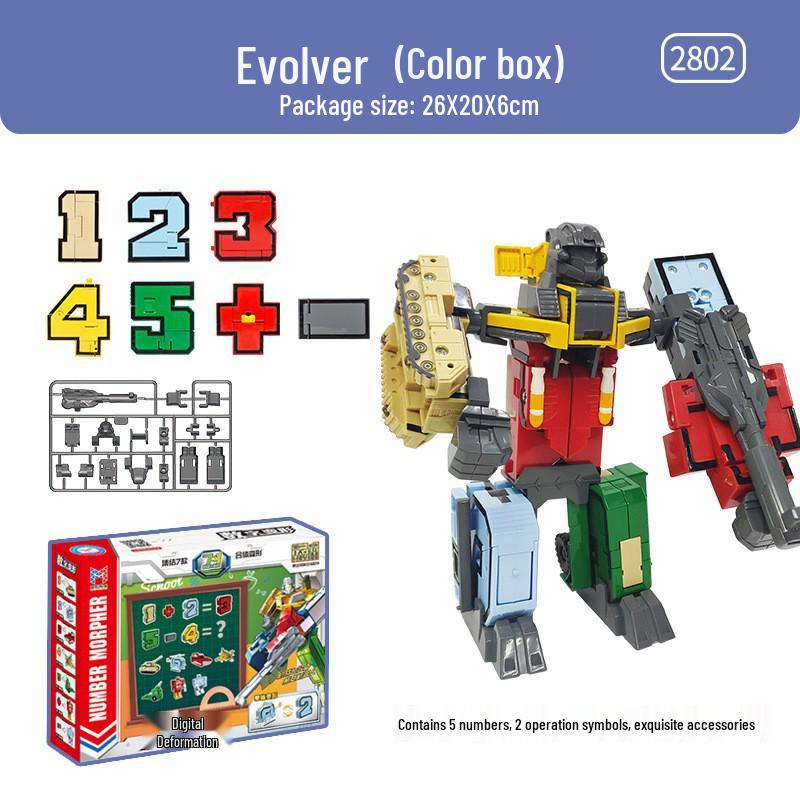 Power Rangers Alphabet & Number Transforming Robot Building Blocks Toy Set for Kids