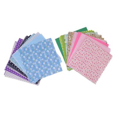 Cotton Quilting Fabric 9.8x9.8in Assorted Colors Easy Ironing Multi Purpose Floral Patchwork Fabric for Craft DIY 42