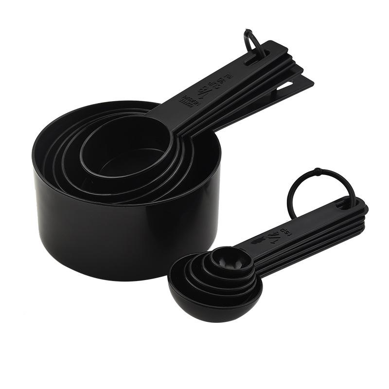 10-Piece Plastic Measuring Spoons and Cups Set for Baking and DIY Cake Projects