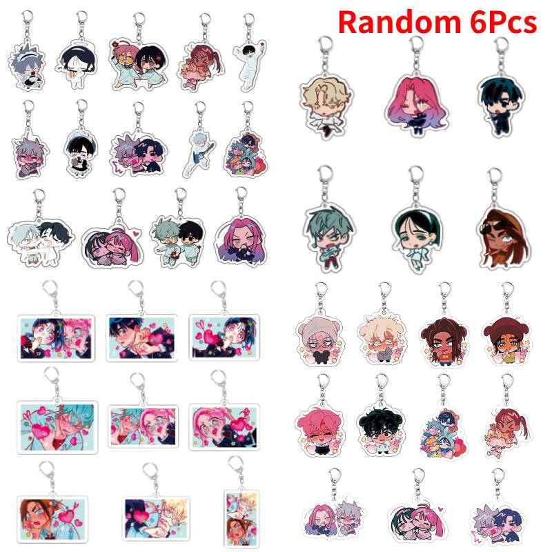 2Pcs Ivan & Till Alien Stage Couple Keychains Cartoon Plush Stuffed Doll Pendant Car Keyring Keychain Accessories Christmas Gift