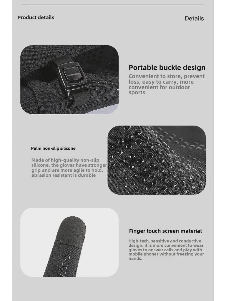Winter-Touchscreen-Handschuhe für Damen und Herren, rutschfest, thermisch, für Laufen, Radfahren und Skifahren