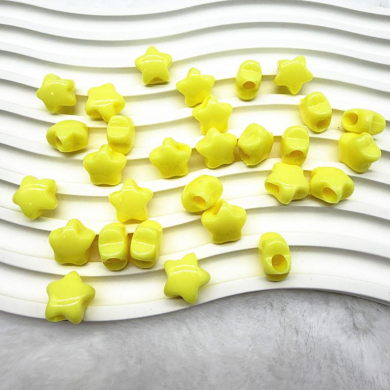 20pcs14X9mm Candies Colour Big Hole Five-Pointed Star Acrylic Loose Spacer Beads for Jewelry Making DIY Bracelet Accessories