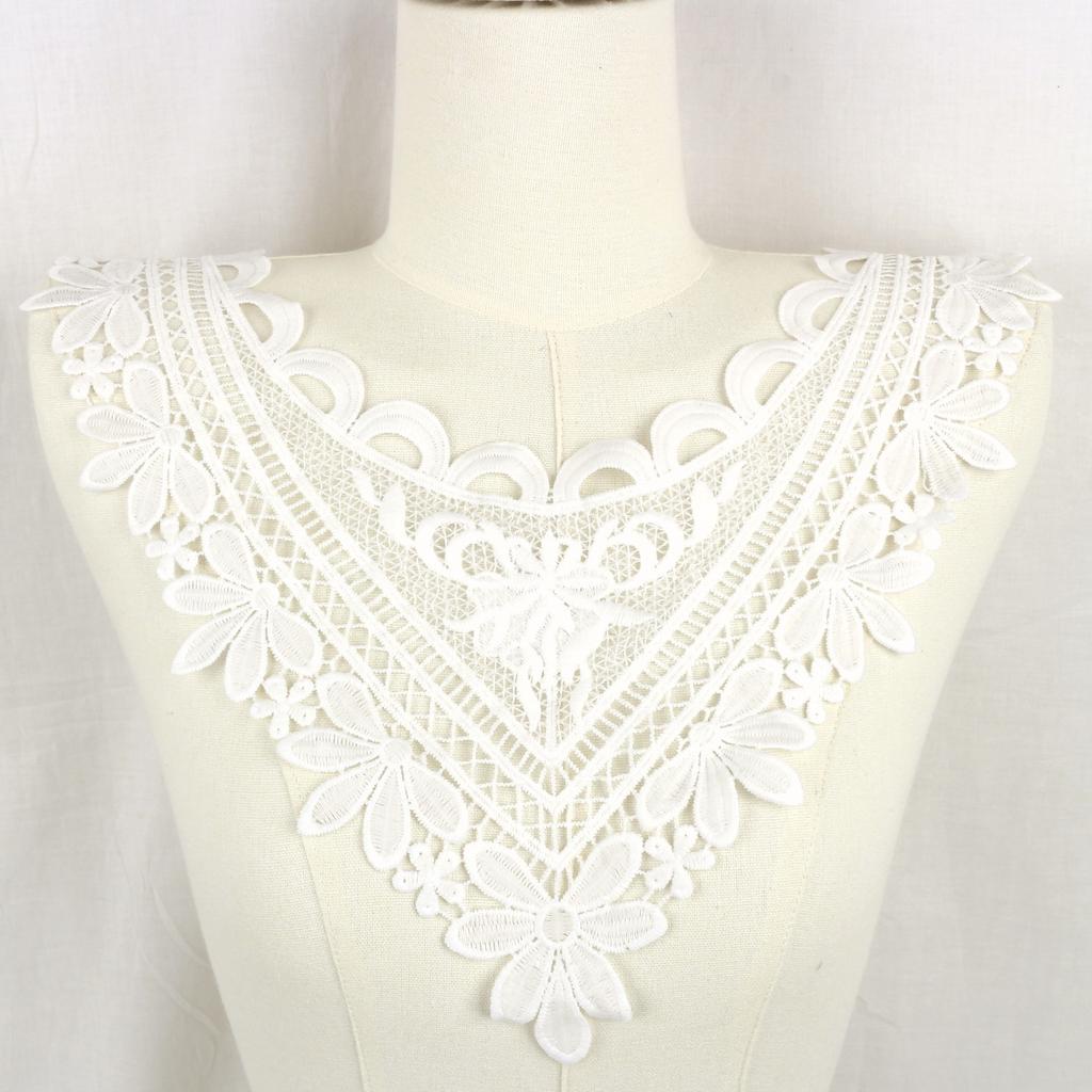 Milk Silk Embroidery Fake Collar, Water-Soluble Lace Collar, Three-Dimensional Hollow Embroidery Corsage Diy Lace Accessories
