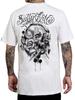 Mürrische Unisex Kinder T-Shirt mit Aufnäher, Kurzarm, Standard, Tattoo-Stil, Totenkopf T-Shirt